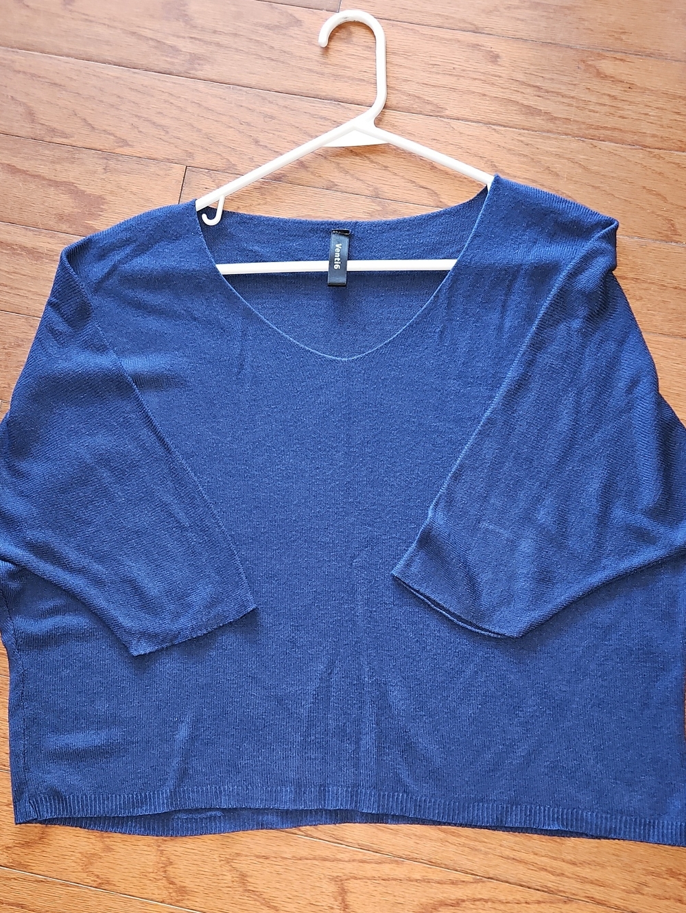 VENTI 6 BLUE SCOOP NECK OVERSIZED LIGHTWEIGHT SWEATER SZ S
